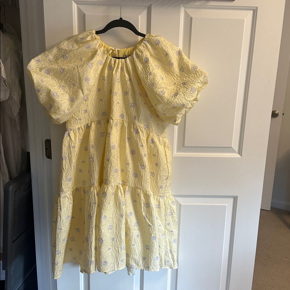 English Factory Yellow Floral Mini Dress - Picture 1 of 1